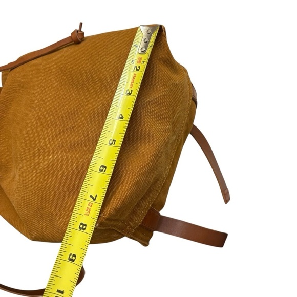 MADEWELL Brown Canvas SOMERSET Drawstring Leather Strap Backpack - Picture 8 of 10
